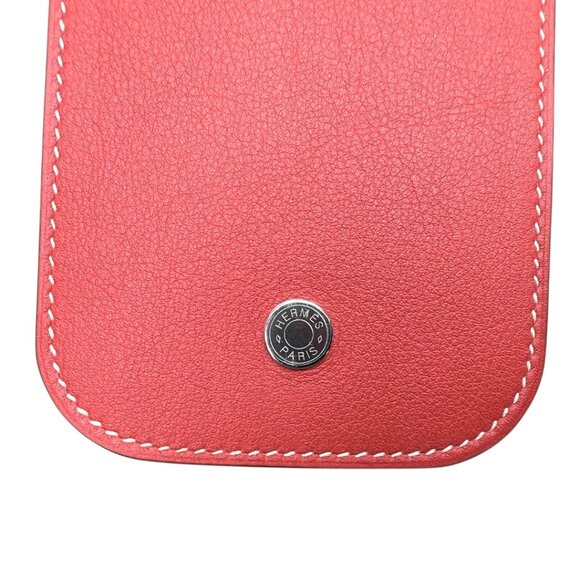 Hermes Swift Chevre Calfskin Leather Cuivre Credit Card Drivers License Wallet - Picture 3 of 6